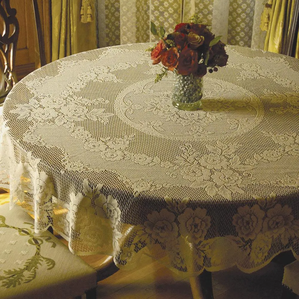 Victorian Rose Lace Tablecloth