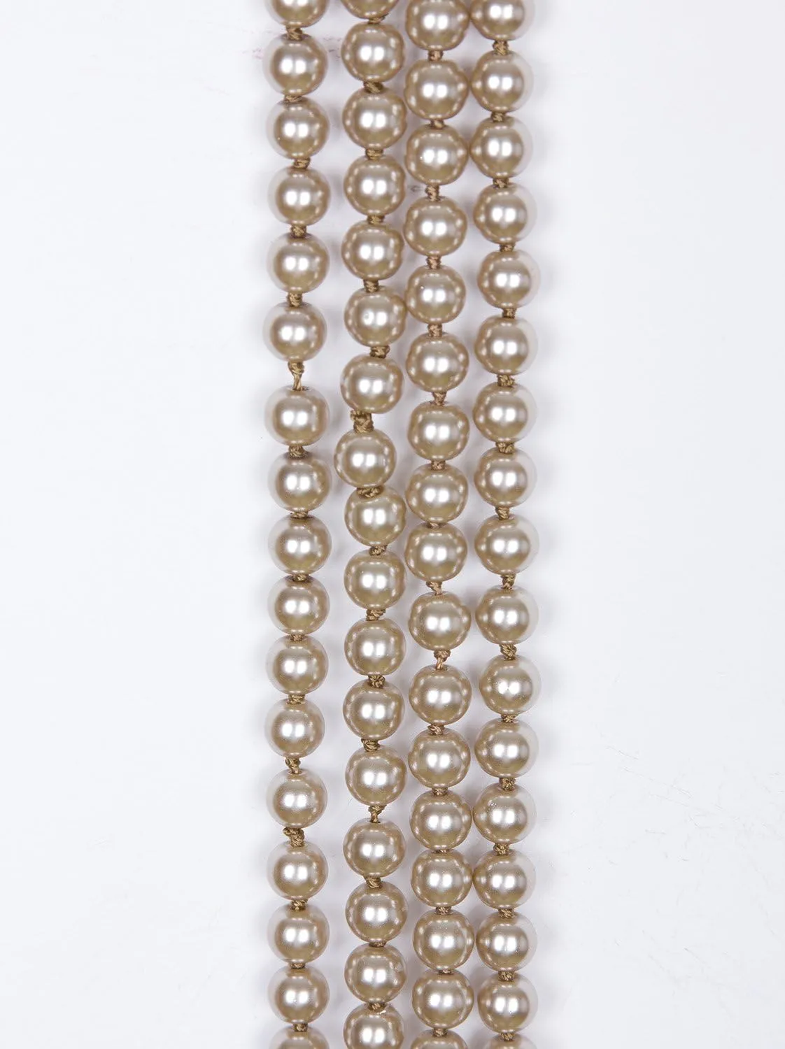 Vijiv 66" 8mm Glass Pearl 1920s Flapper Necklace Great Gatsby Accessories 6 Colors