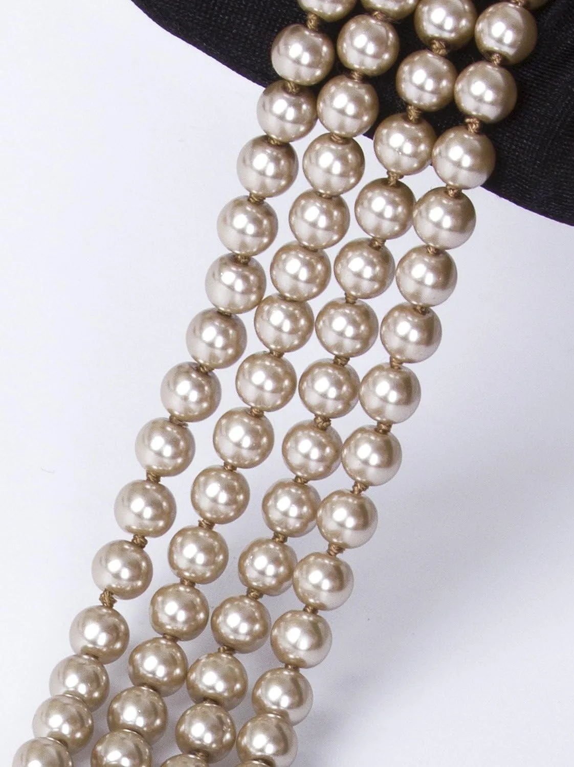 Vijiv 66" 8mm Glass Pearl 1920s Flapper Necklace Great Gatsby Accessories 6 Colors