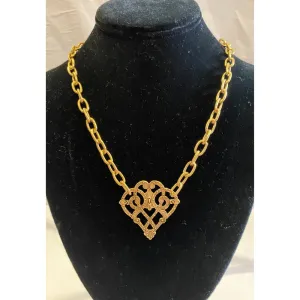 Vintage Gold Heart Necklace