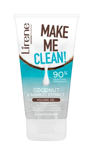 Volcanic Face Wash Gel Coconut Make ME Clean