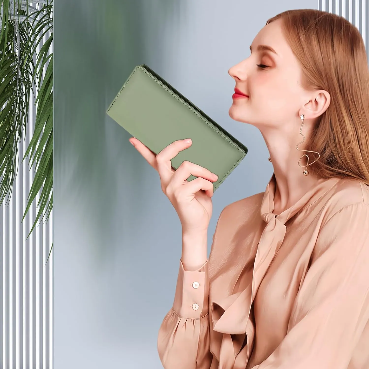 Wallets for Women Slim Thin Soft Leather RFID Blocking Credit Card Holder Bifold Long Ladies Wallet Clutch