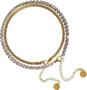 Waterproof Gold Ankle Bracelets for Women - Dainty 18K Gold Plated Anklets Butterfly Tennis Herringbone Cuban Link Chain Cute Anklets Autumn Beach Nightclub Jewelry Gift for Women Teen