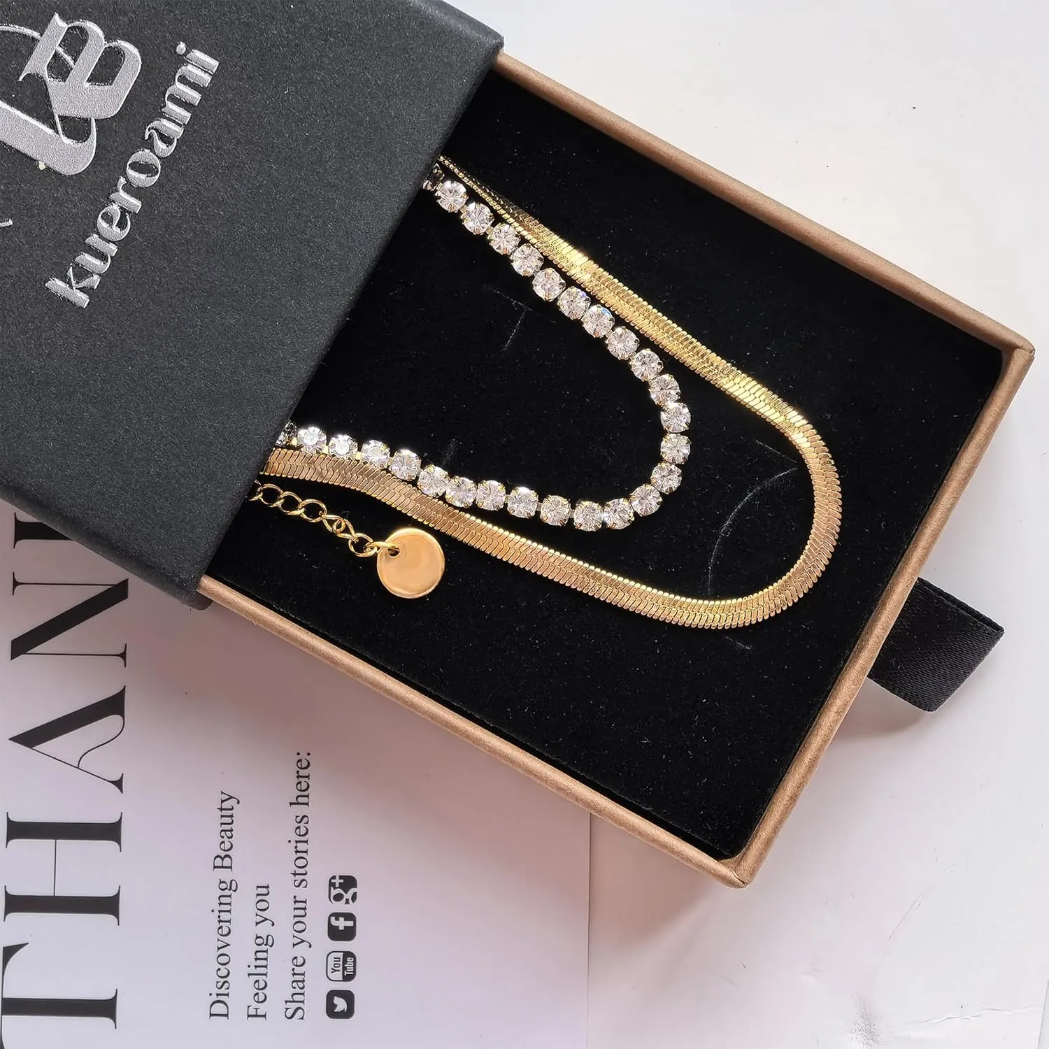 Waterproof Gold Ankle Bracelets for Women - Dainty 18K Gold Plated Anklets Butterfly Tennis Herringbone Cuban Link Chain Cute Anklets Autumn Beach Nightclub Jewelry Gift for Women Teen