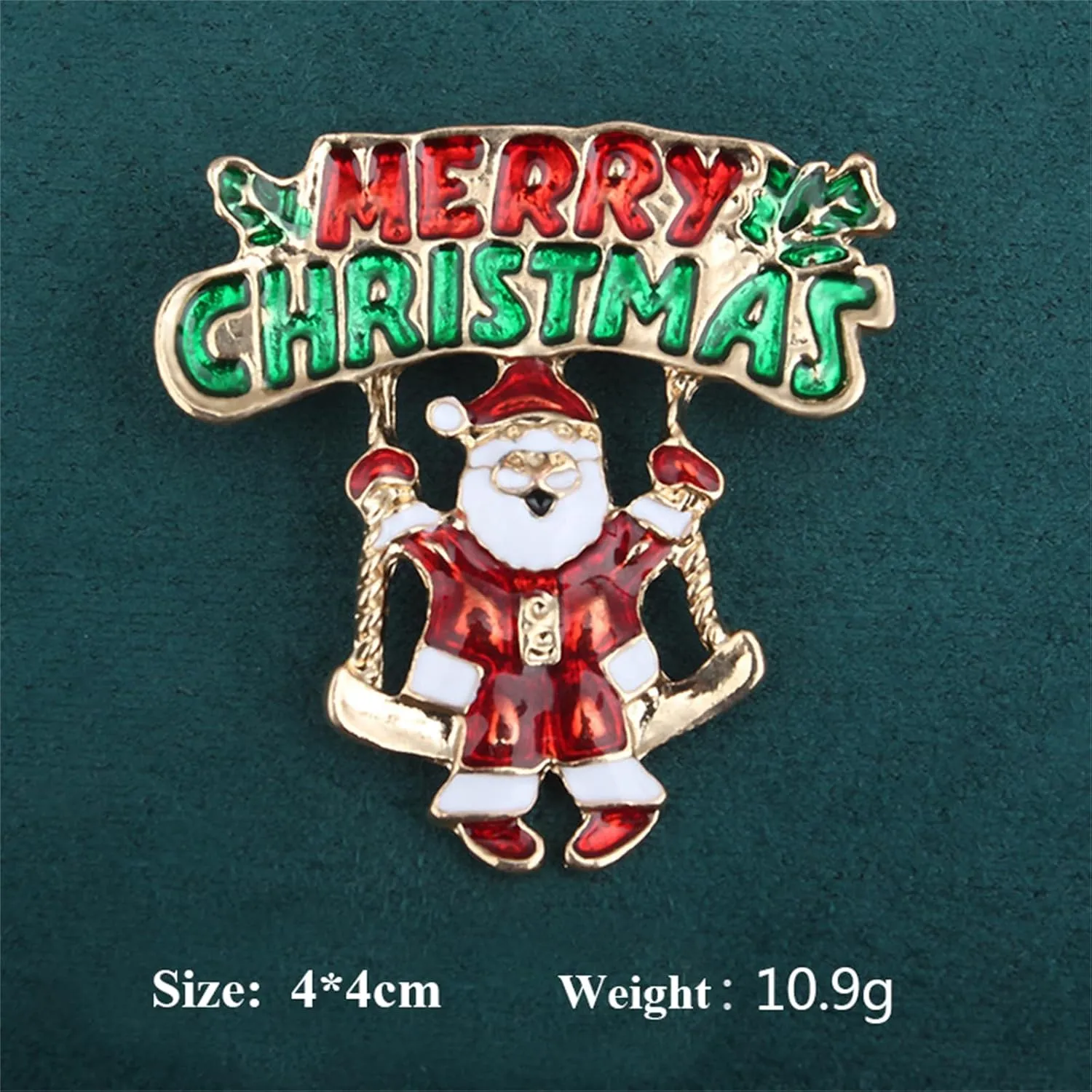 WCRAZYE Christmas Brooch Pins Colorful Rhinestone Crystal Enamel Christmas Tree Snowflake Bowknot Jingle Bell Reindeer Enamel Brooches Holiday Party Gift for Women