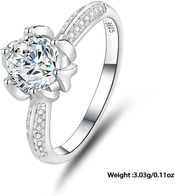 Wedding Bands for Couples Couple Rings Promise Rings for Her Moissanite Jewelry Engagement Fashion Rings unique for Women S925 Silver New Classic Lotus Moissanite Wedding Jewelry Gifts
