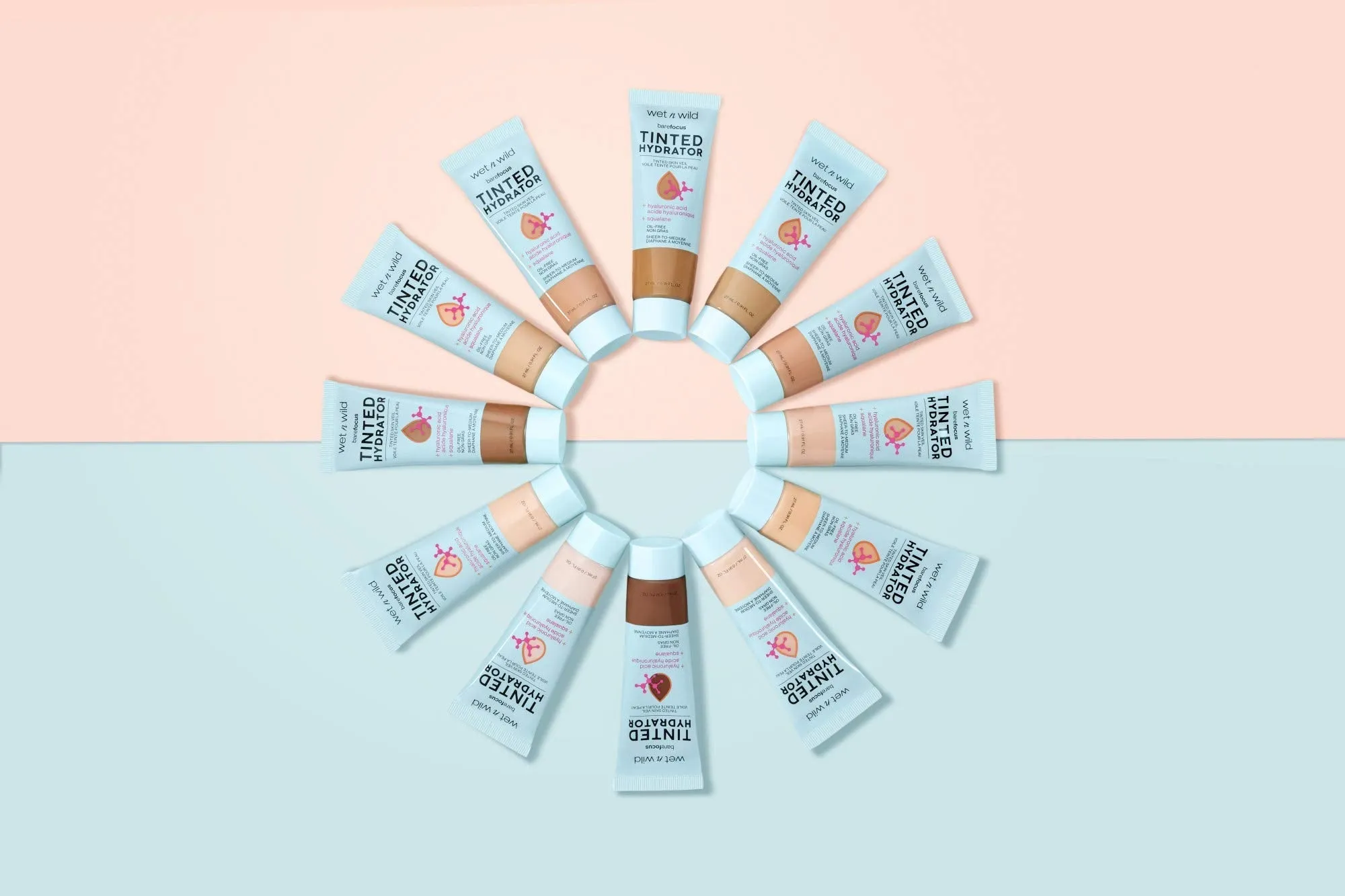 Wet n Wild Bare Focus Tinted Hydrator Tinted Skin Veil Nourishing Foundation Hyaluronic Acid, Deep, 0.91 Fl Oz