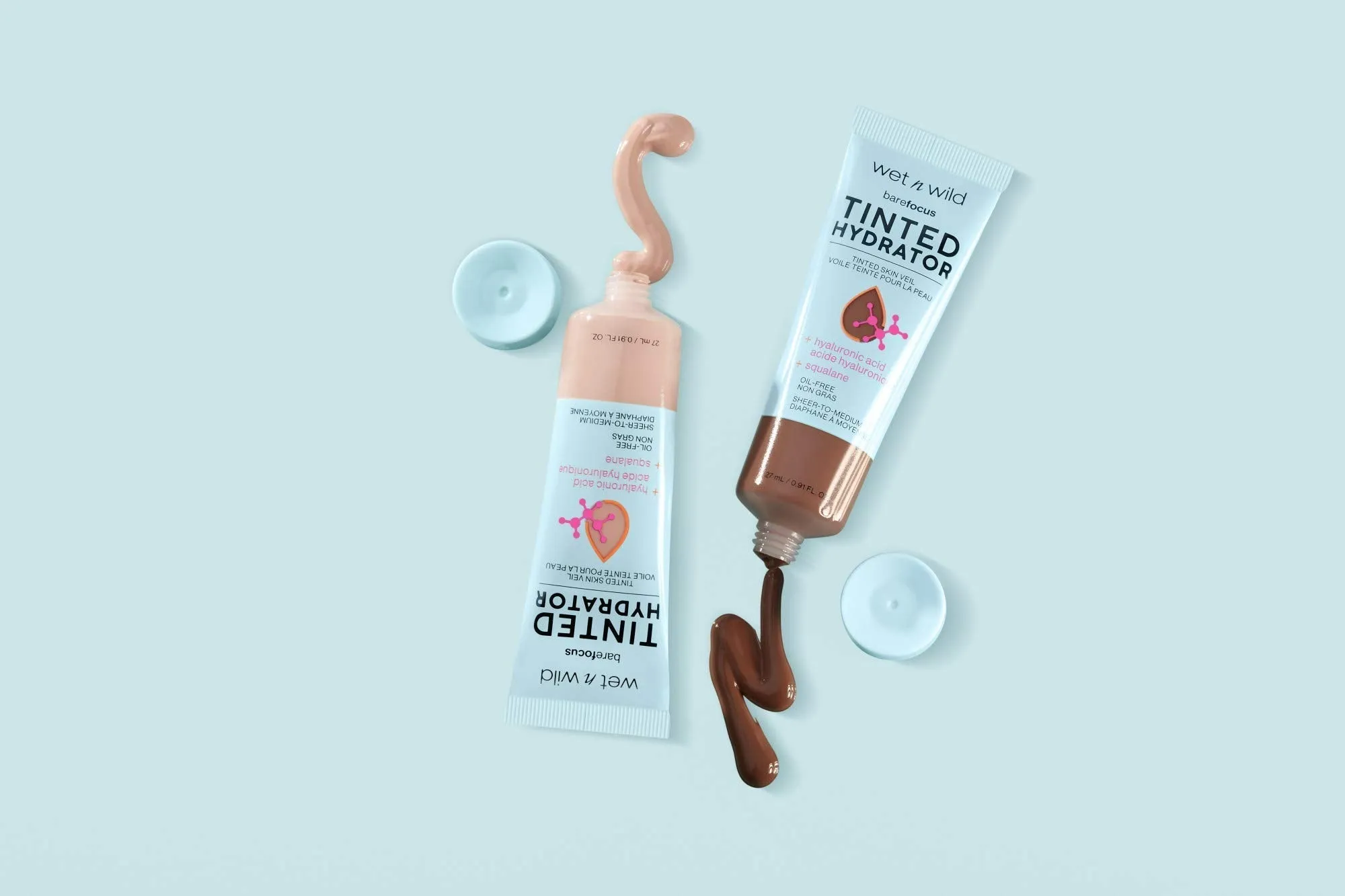 Wet n Wild Bare Focus Tinted Hydrator Tinted Skin Veil Nourishing Foundation Hyaluronic Acid, Deep, 0.91 Fl Oz