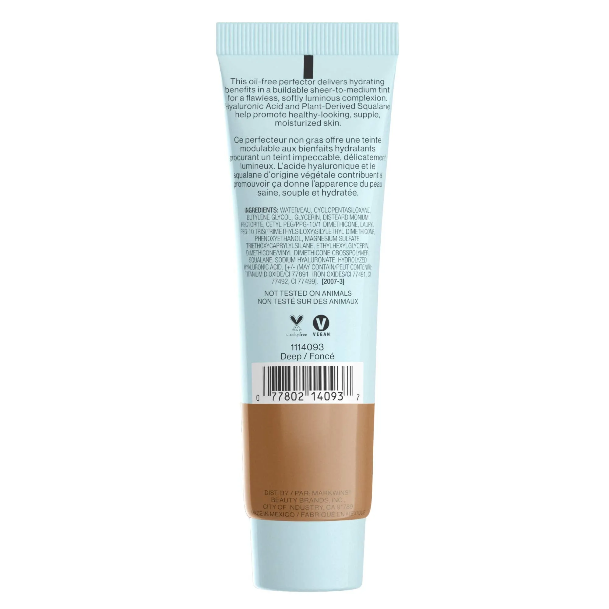 Wet n Wild Bare Focus Tinted Hydrator Tinted Skin Veil Nourishing Foundation Hyaluronic Acid, Deep, 0.91 Fl Oz