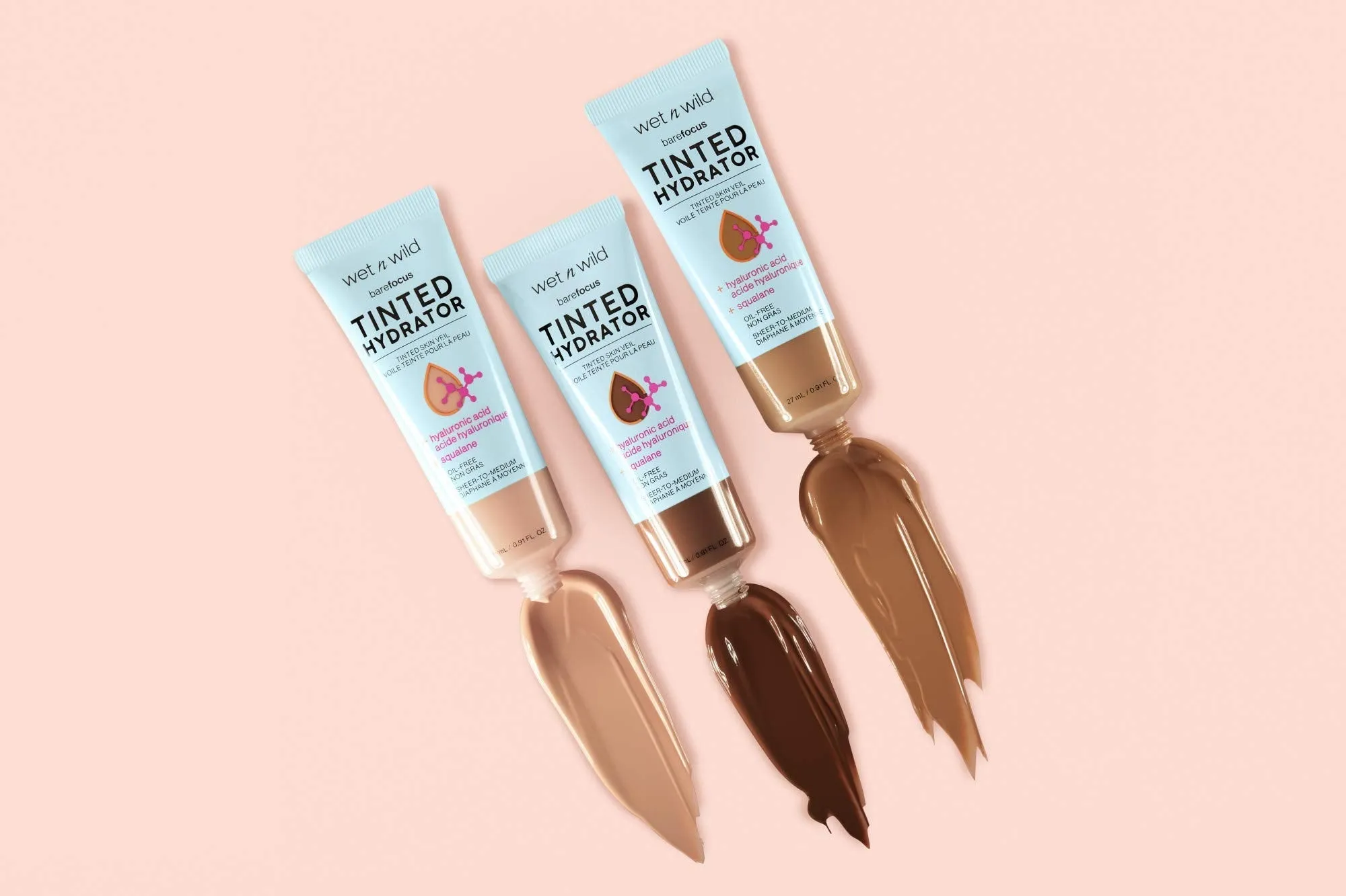 Wet n Wild Bare Focus Tinted Hydrator Tinted Skin Veil Nourishing Foundation Hyaluronic Acid, Deep, 0.91 Fl Oz