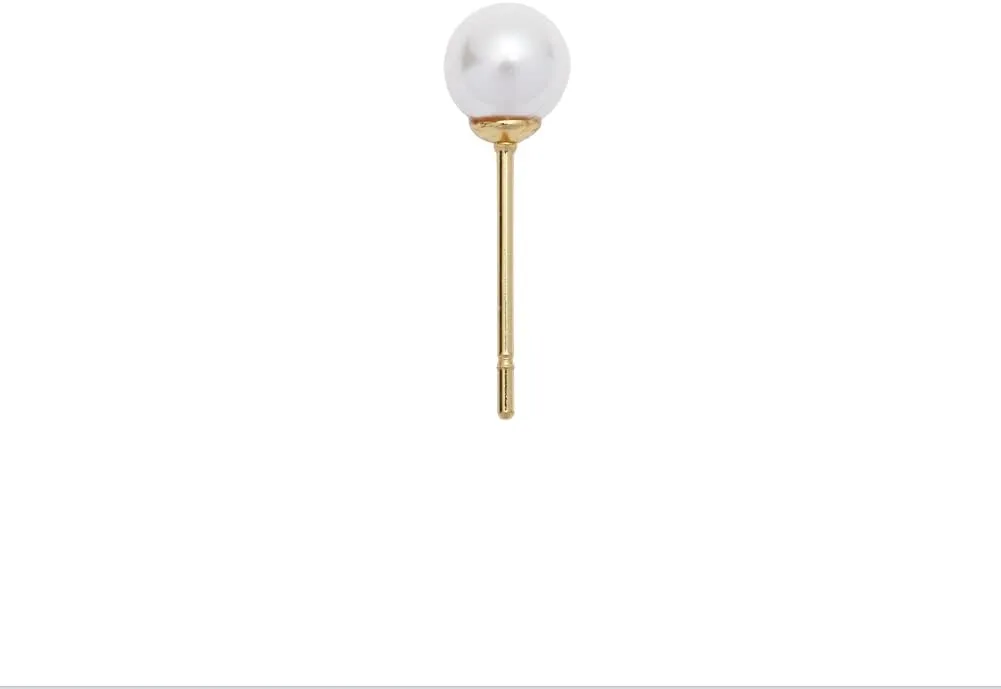 White 5mm Glass Imitation Pearls Gold-plated Pendant Necklace Earring Bracelet Jewelry 3 Set for Women