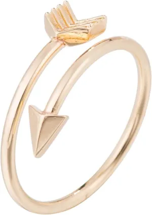 Women Bridal Engagement Ring- Men Wedding Ring Couple Fashionable Gift Adjustable Arrowhead Opening Copper Jewelry Rings Stacking Fingerings for Teen Girls (Gold, One Size)