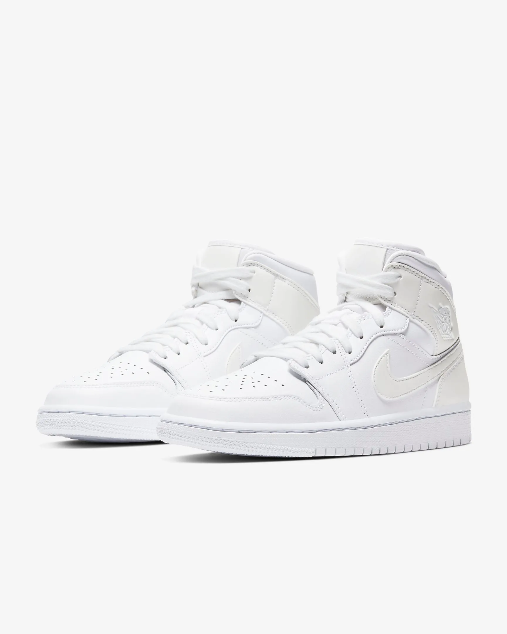 Women's Air Jordan 1 Mid "Ivory" (Ivory/White)(BQ6472-112)