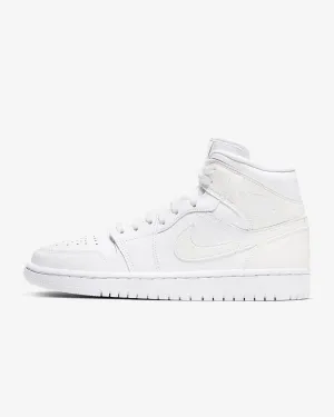 Women's Air Jordan 1 Mid "Ivory" (Ivory/White)(BQ6472-112)