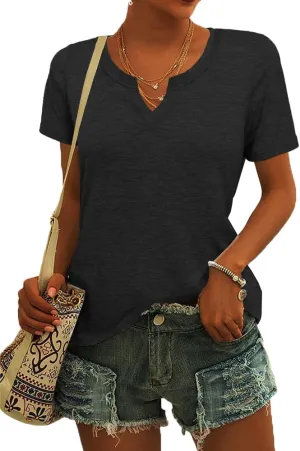 Womens Tops Short Sleeve T Shirts for Women Spring Summer Fashion Clothes Casual V Neck Blouses