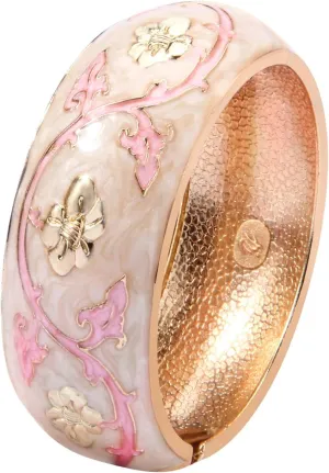 wynameleri Modern Cloisonne Bracelet Geometric Enamel Cuff Bangles Gold Hinged Bracelet Jewelry for Women Gift Box 184136
