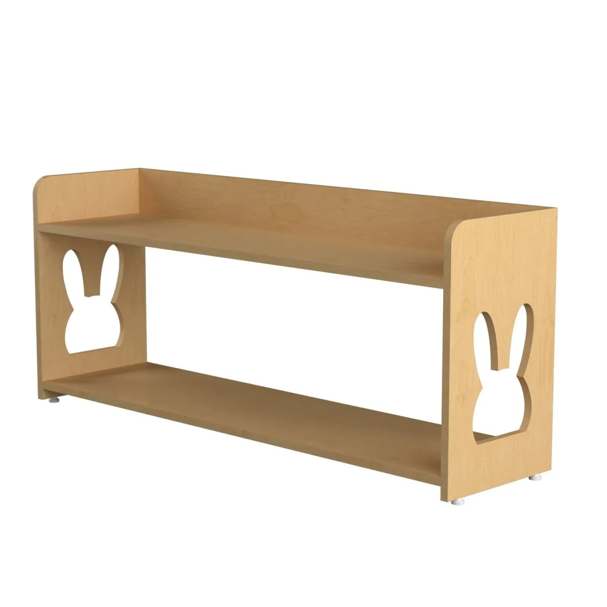 X&Y Cream Strawberry Montessori Toddler Low Shelf