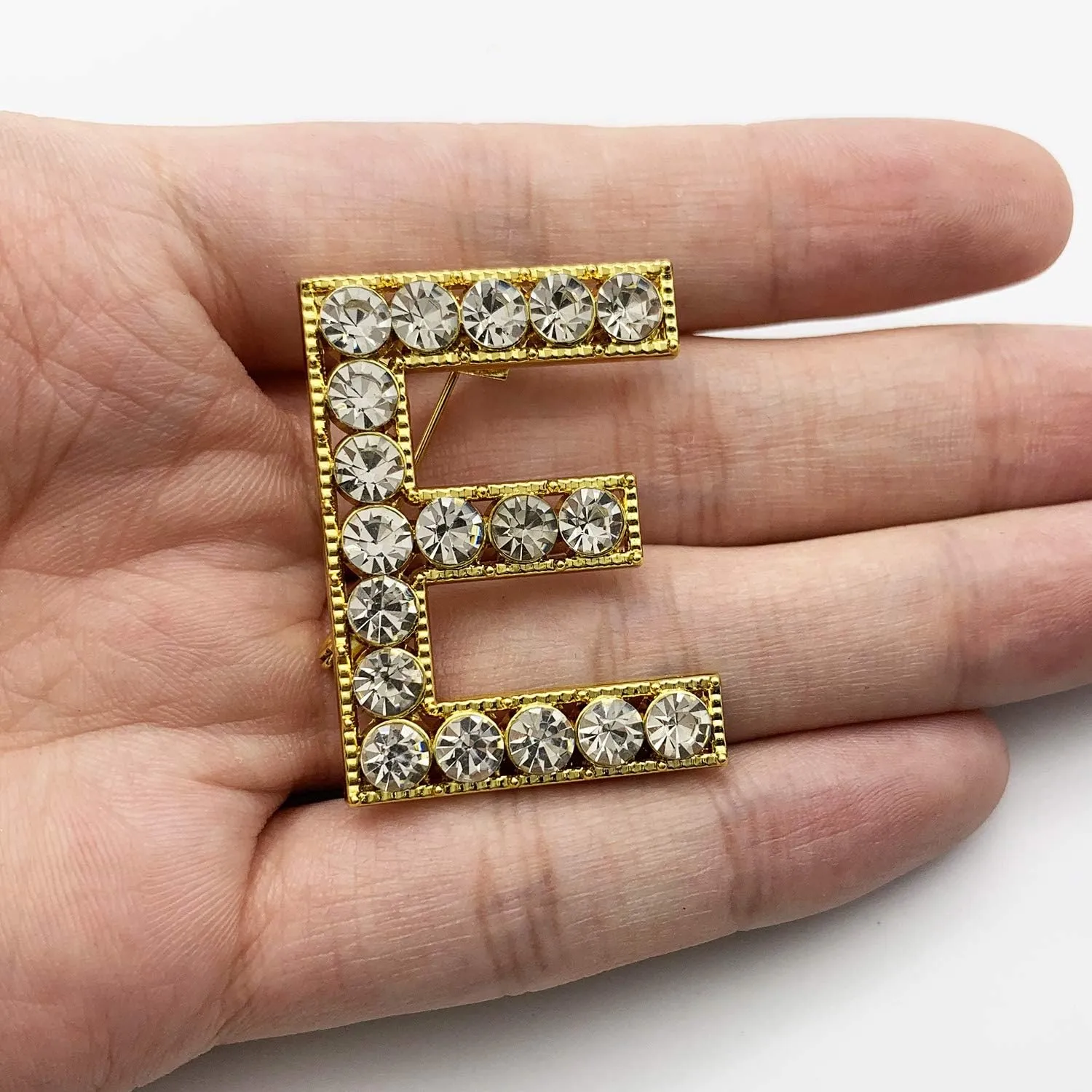 XGALBLA Letter Brooch Pins Letters(A-Z) Plated Metal Simulted Pearl Brooches for Women Girls Inspired Gift(Gold Tone)