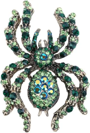 YACQ Halloween Spider Rings for Women, Stretch Rings Fit Finger 6 to 9, Halloween Rings for Women, Silk Scarf Holders