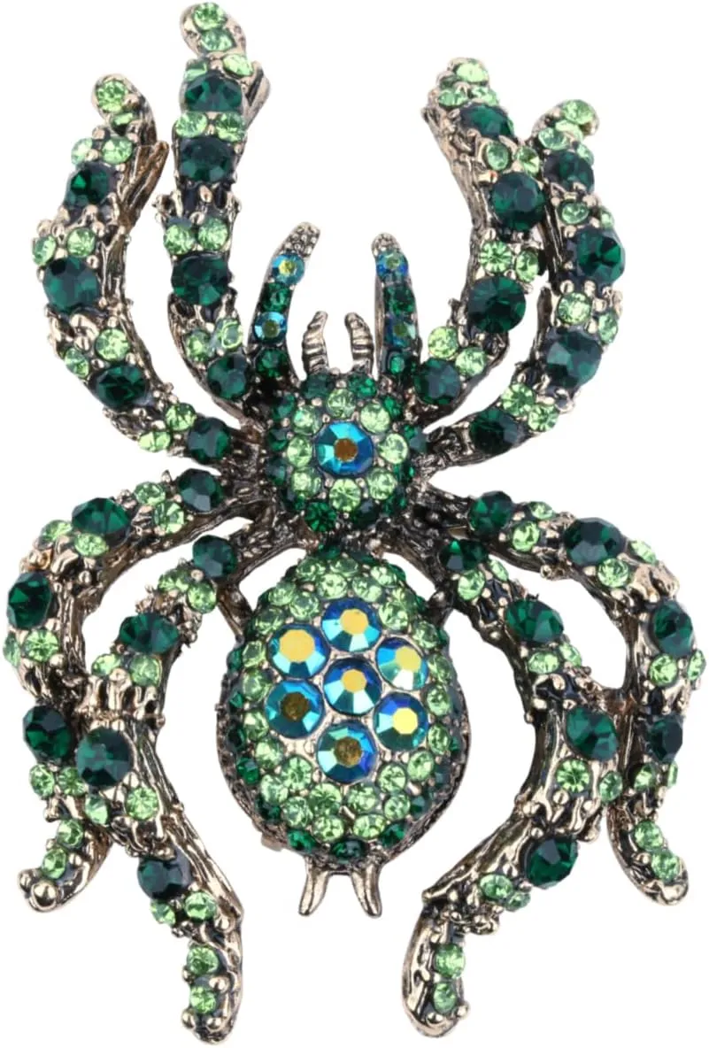 YACQ Halloween Spider Rings for Women, Stretch Rings Fit Finger 6 to 9, Halloween Rings for Women, Silk Scarf Holders