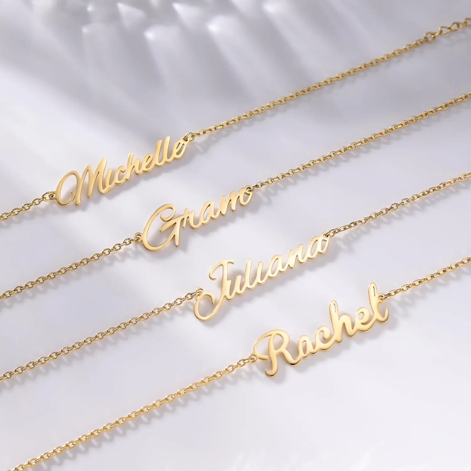 Yofair Ankle Bracelets for Women 18K Gold Plated Custom Gold Name Anklet Personalized Dainty Anklet Bracelet Summer Beach Jewelry for Women