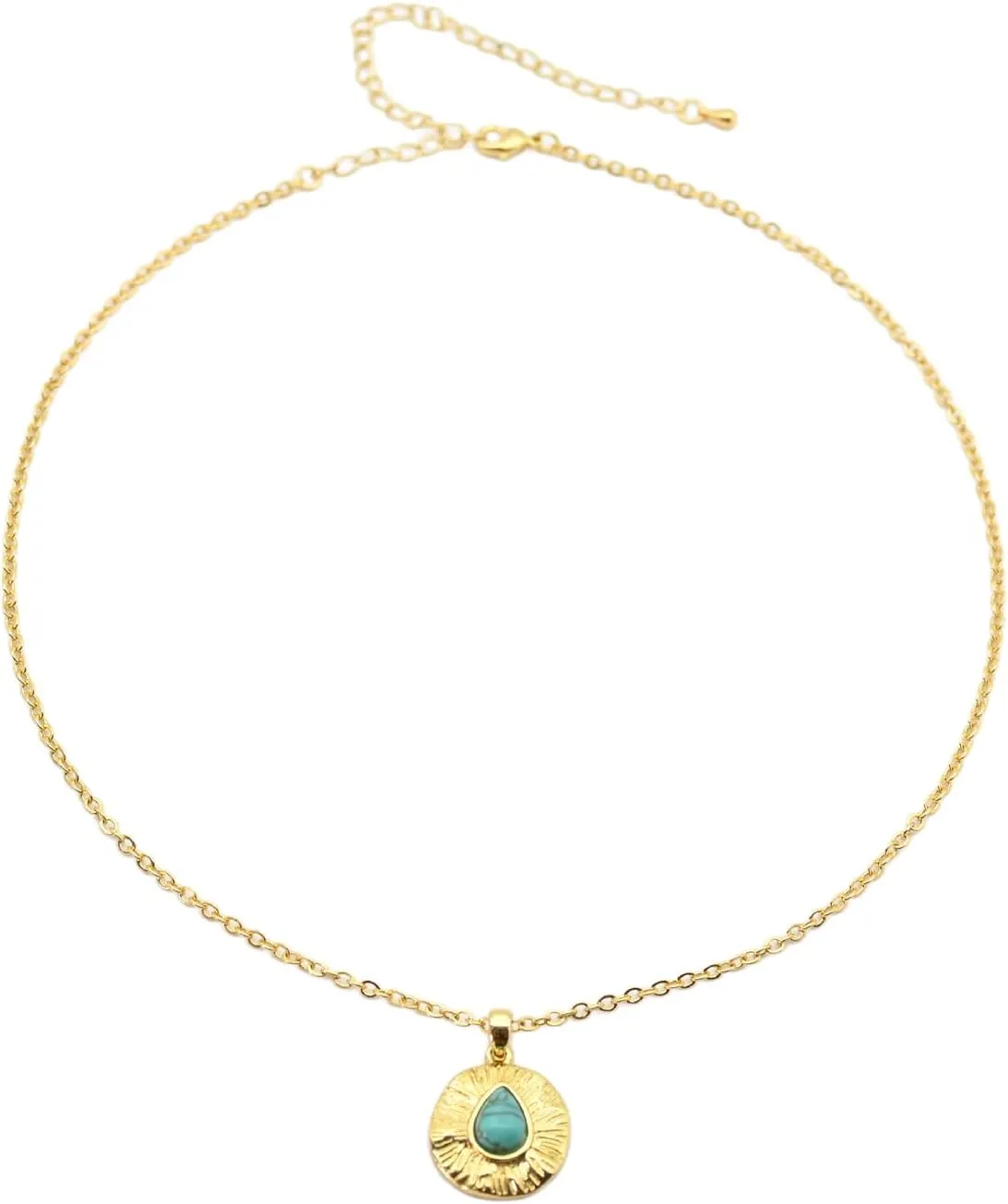 ZANNAH Gemstone Beaded Necklaces for Women, 18K Gold Plated Jewelry, Trendy Choker Necklace with Boho Style, Handmade Gift for Mother, Daughter, Sister, Friends and Everyday Wear
