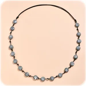ZMANYIJEW Ceramic Beaded Necklace for Women Vintage Colorful Flat Bead Necklaces Flat Ceramic Beaded Necklace Personality Jewelry for Women